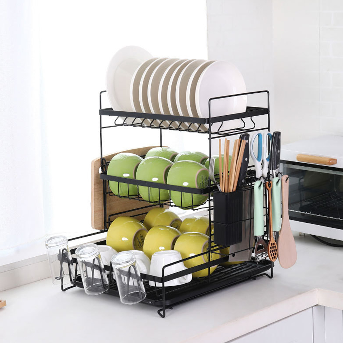 3-Tier-Multifunctional-Kitchen-Drying-Dish-Rack-Over-Sink-Drainer-Shelf-1750984-6