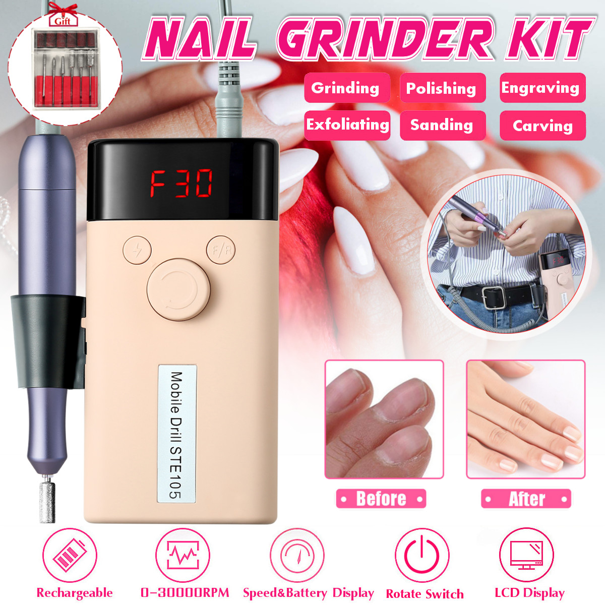 30000RPM-Portable-Mini-Electric-Polisher-Nail-Drill-File-Manicure-Tools-Kit-Grinding-Machine-1789818-1