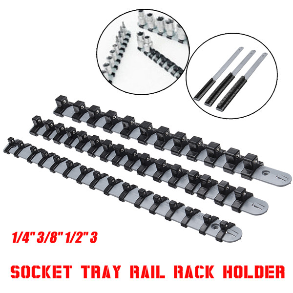 3Pcs-14-38-12-Inch-Socket-Tray-Rail-Rack-Holder-Storage-Organizer-Shelf-Stand-1265732-1