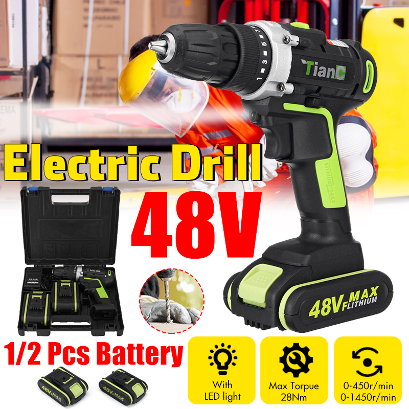 48VF-Electric-Power-Cordless-Drill-Screwdriver-Woodworking-Tool-with-12pcs-Rechargeable-Batteries-1455935-1