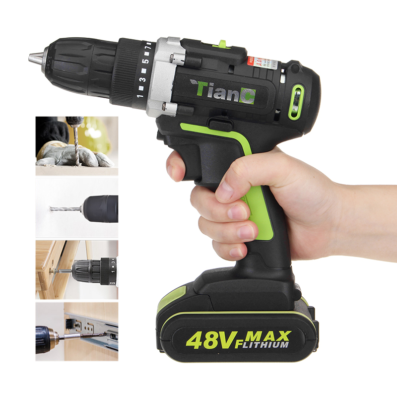 48VF-Electric-Power-Cordless-Drill-Screwdriver-Woodworking-Tool-with-12pcs-Rechargeable-Batteries-1455935-5