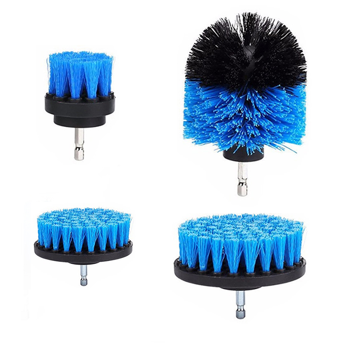 4Pcs-23545-Inch-Electric-Drill-Brush-YellowBlue-Cleaning-Brush-Tool-For-Bathtub-Carpet-1309283-2