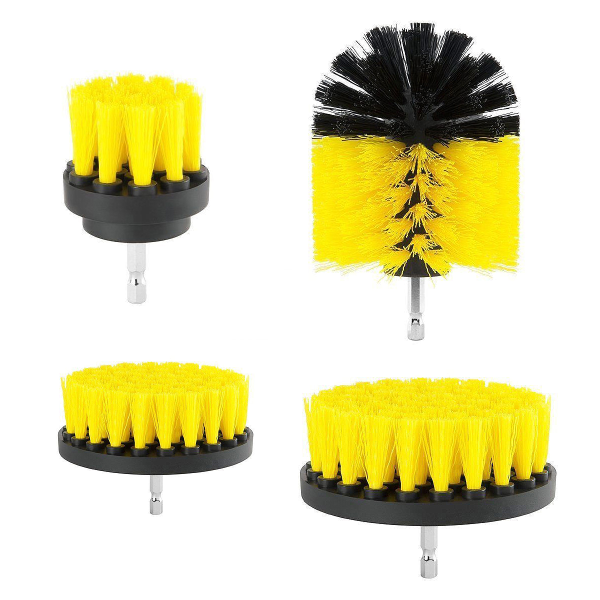 4Pcs-23545-Inch-Electric-Drill-Brush-YellowBlue-Cleaning-Brush-Tool-For-Bathtub-Carpet-1309283-3