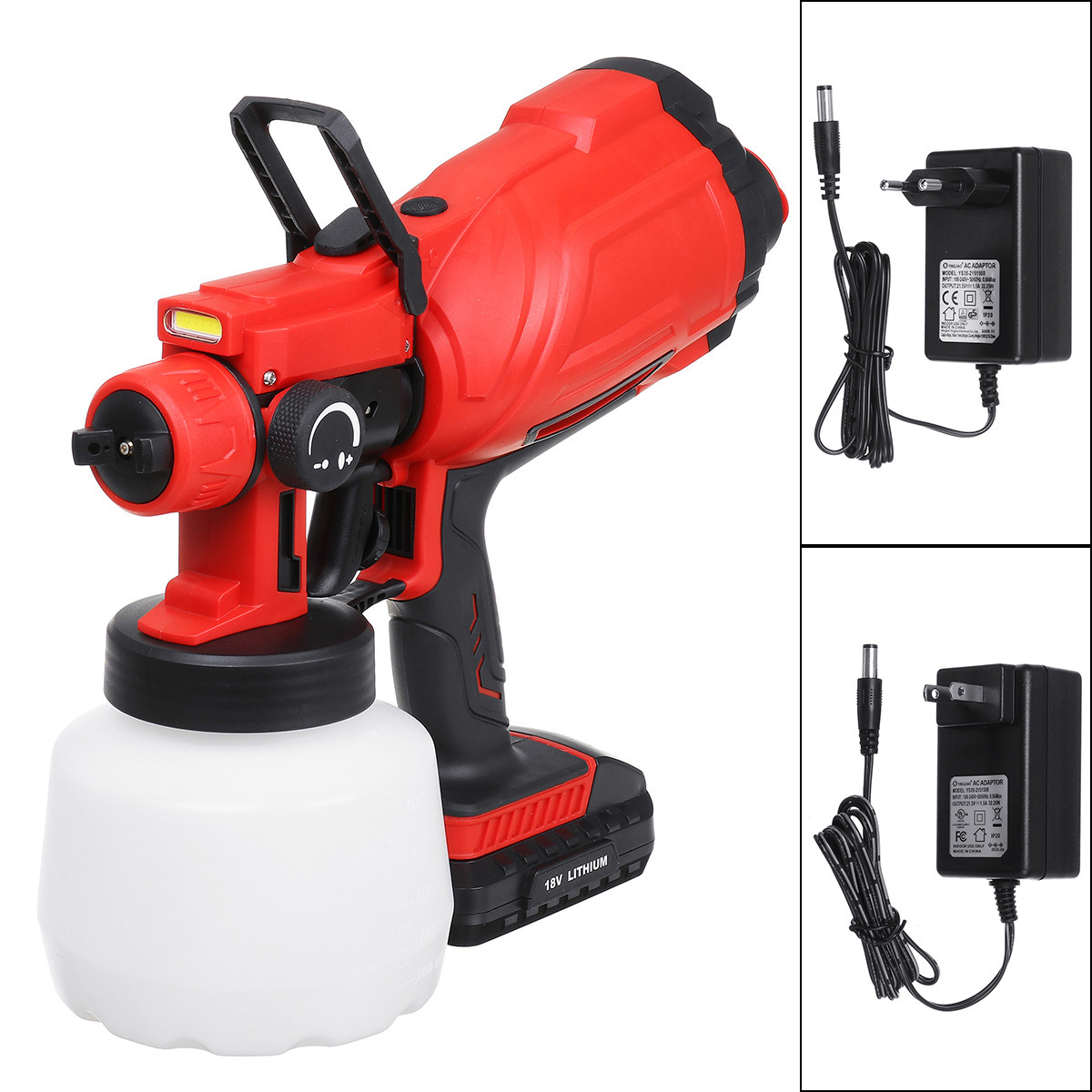 550W-Cordless-Electric-Spray-Guns-800ML-Lighting-Paint-Sprayer-Wood-Wall-Fences-Painting-Tool-W-Batt-1839681-7