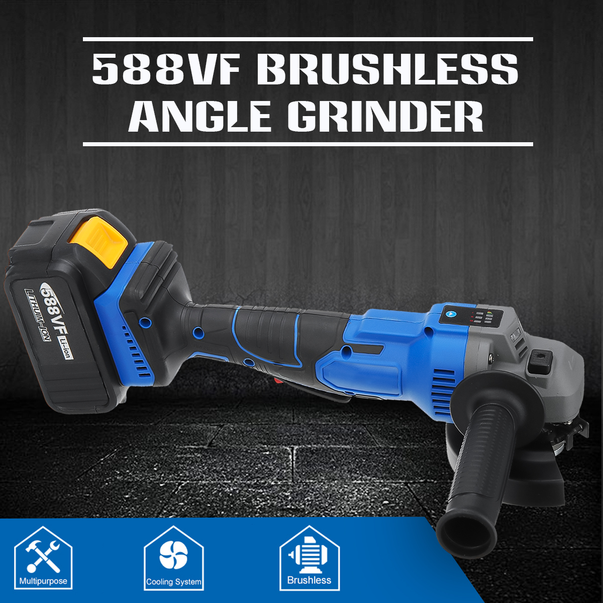 588VF-Cordless-Brushless-100mm-1580W-Electric-Angle-Grinder-3-Gears-Adjustable-Grinding-Machine-Poli-1941456-4
