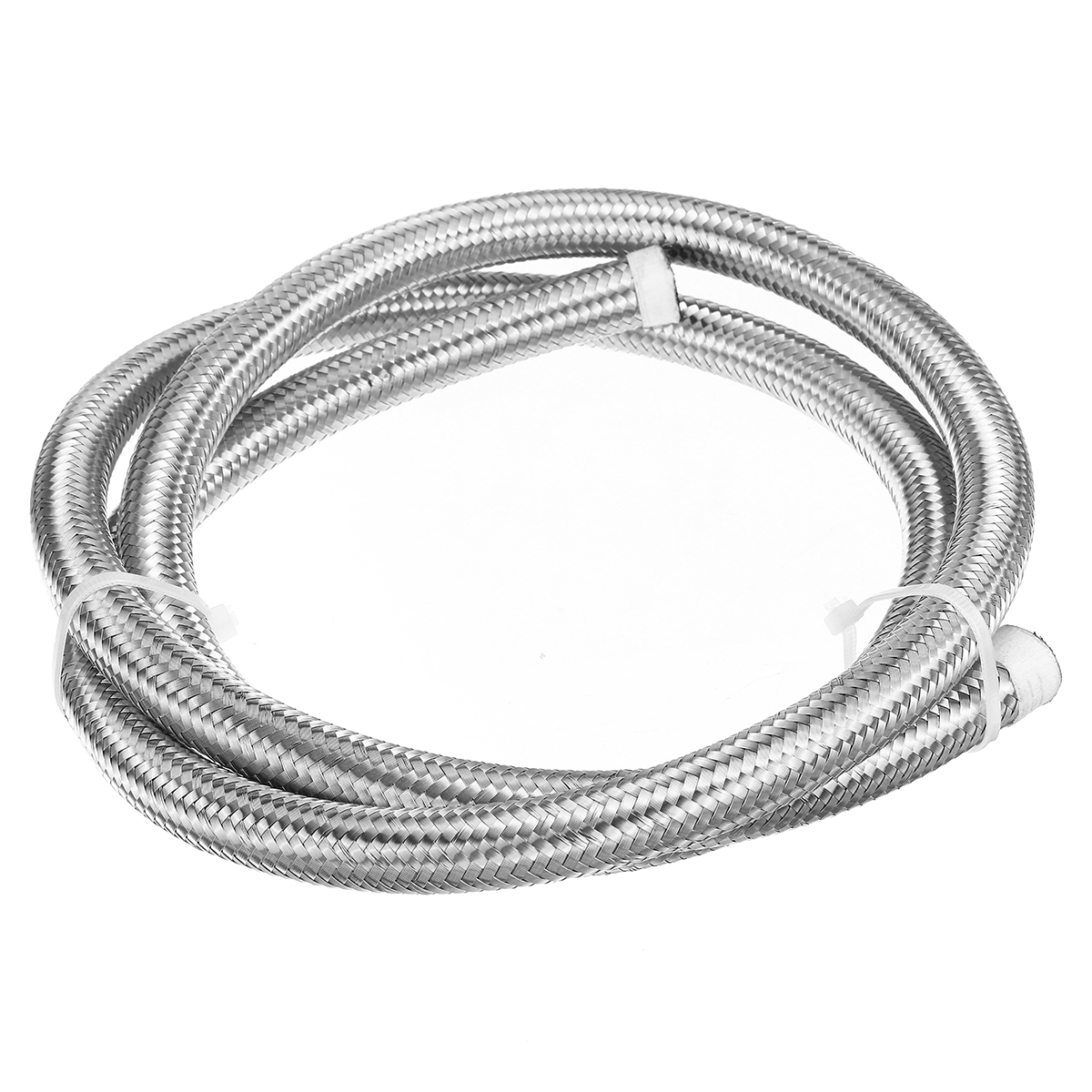 5FT-AN4-AN6-AN8-AN10-Fuel-Hose-Oil-Gas-Line-Pipe-Stainless-Steel-Braided-Silver-1685006-5