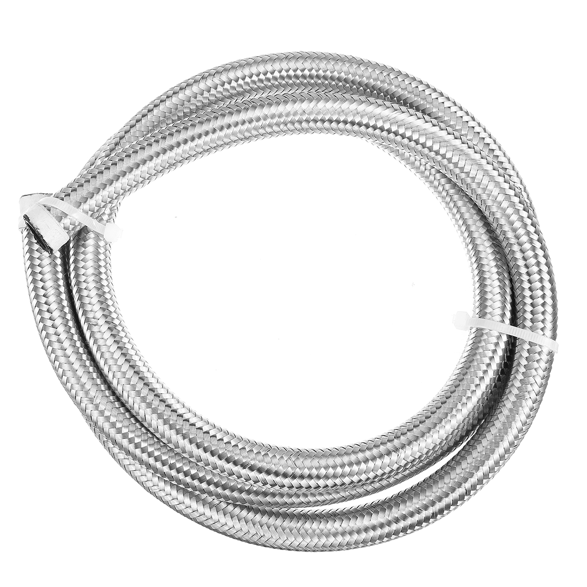 5FT-AN4-AN6-AN8-AN10-Fuel-Hose-Oil-Gas-Line-Pipe-Stainless-Steel-Braided-Silver-1685006-6
