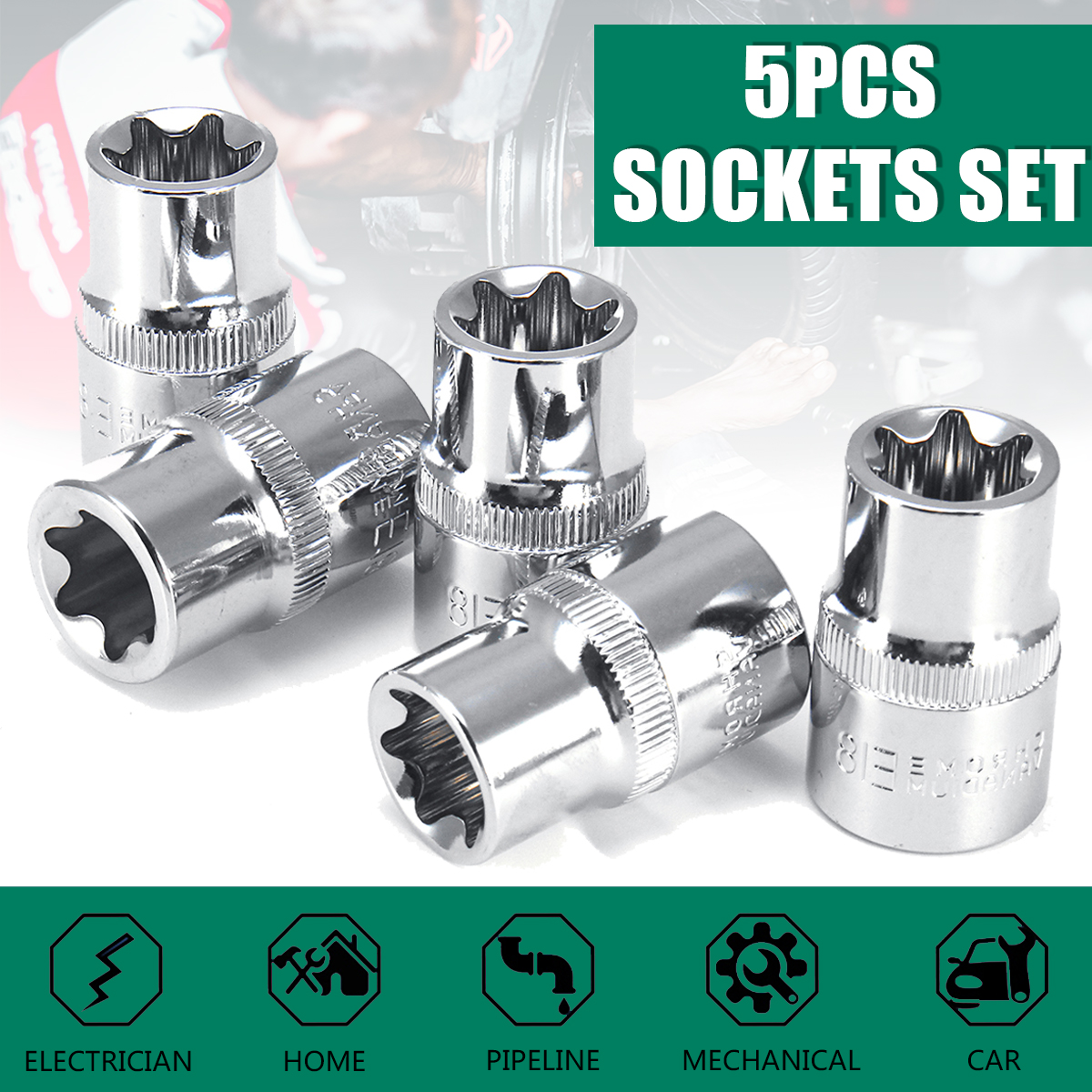 5PCS-12-Inch-Socket-Wrench-Kit-E10-E24-Plum-Blossom-Bolt-Auto-Repair-Sleeve-Set-1558229-10