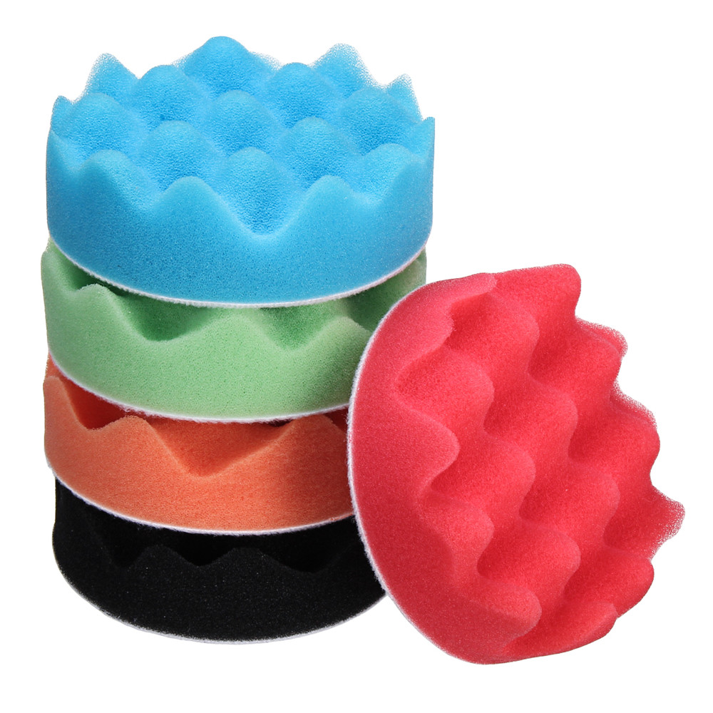 5Pcs-4-Inch-5-Inch-Sponge-Foam-Polishing-Pad-Waxing-Buffing-Mats-Polisher-Kit-1381960-2