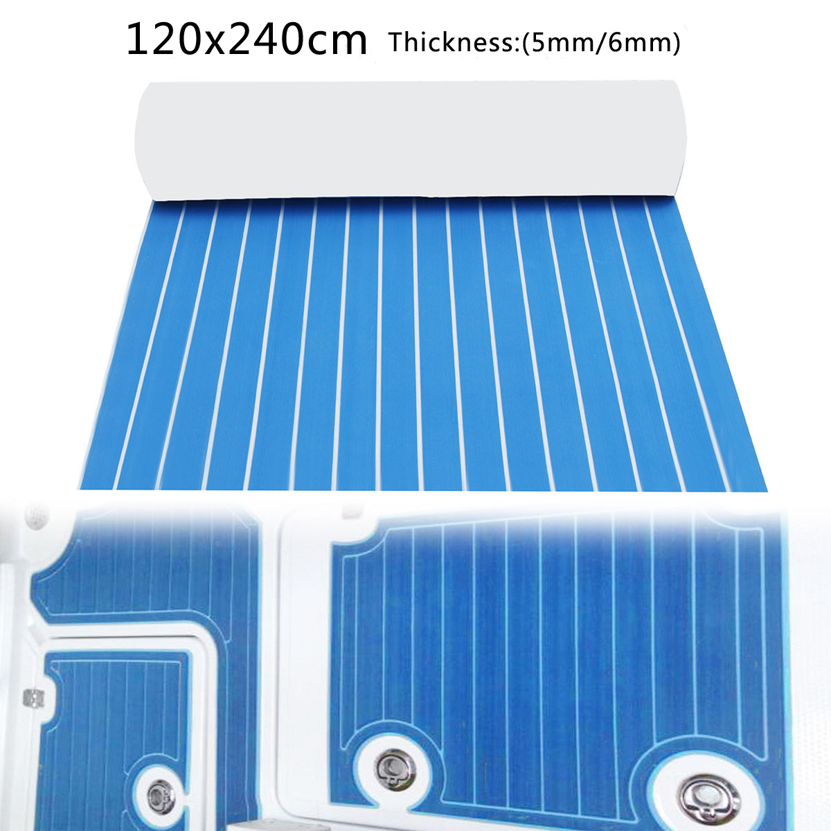 5mm6mm-1200x2400mm-Blue-White-EVA-Foam-Boat-Flooring-Faux-Teak-Decking-Sheet-Pad-1185718-3