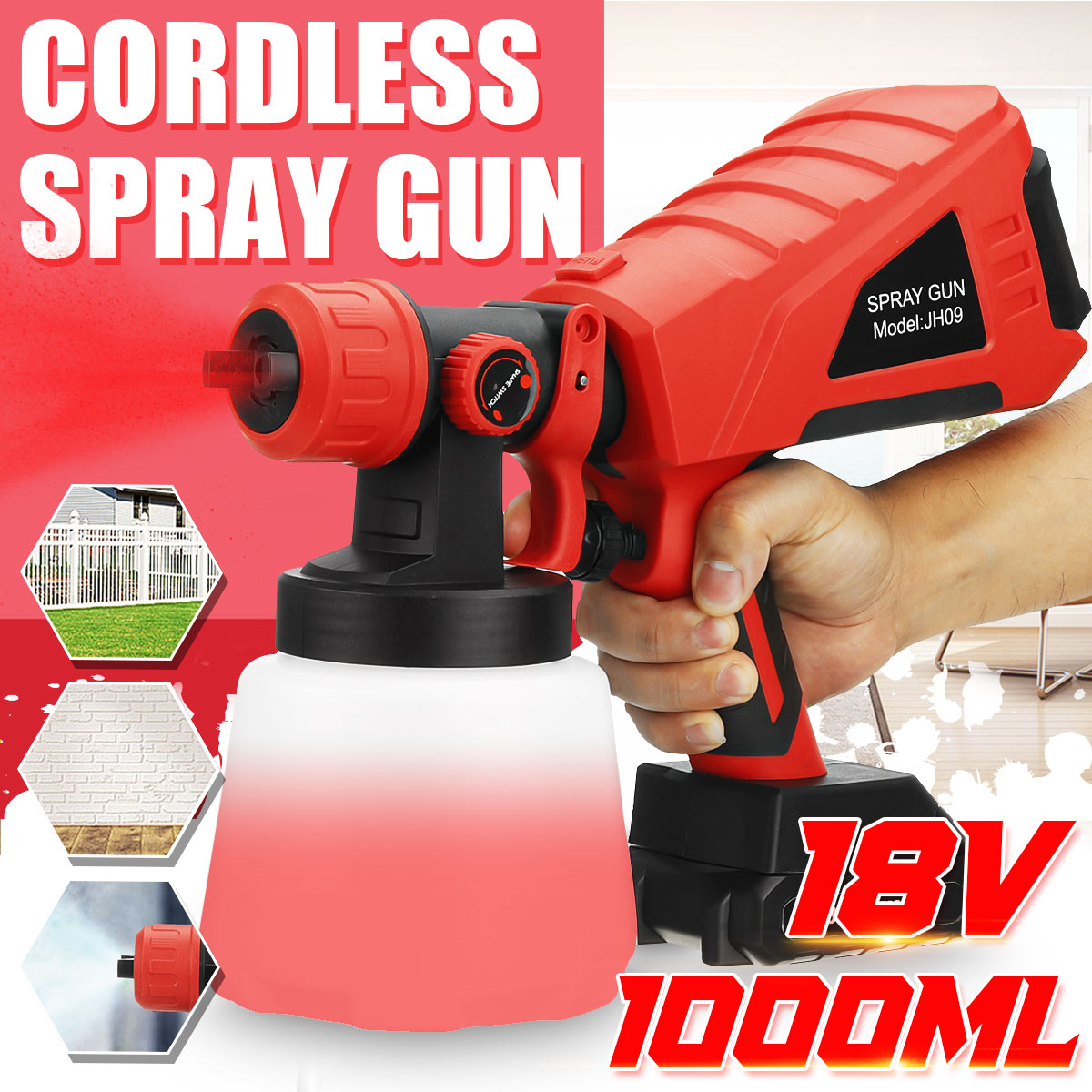 600W-18V-1000ML-Electric-Paint-Spray-Guns-Household-Paint-Sprayer-Machine-W-12pcs-Battery-1855052-1