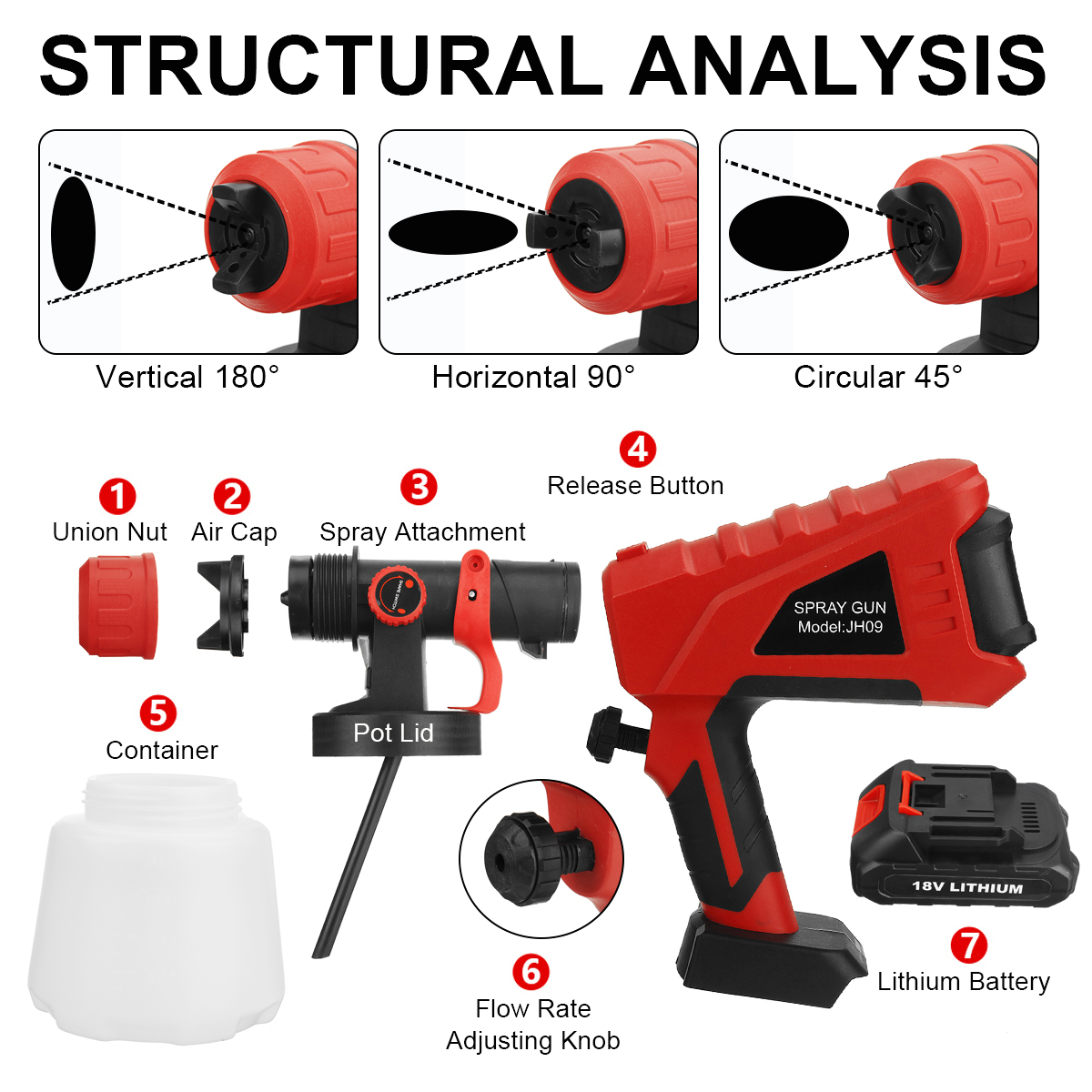 600W-18V-1000ML-Electric-Paint-Spray-Guns-Household-Paint-Sprayer-Machine-W-12pcs-Battery-1855052-4