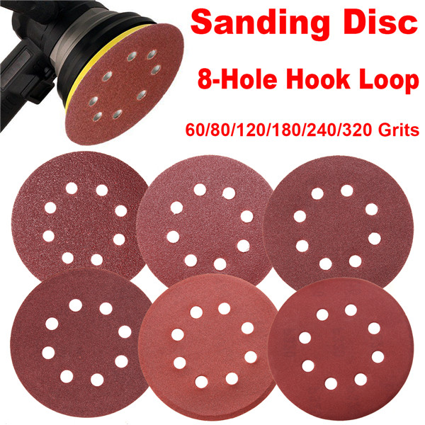 60Pcs-5-Inch-8-hole-Hook-Loop-Sanding-Discs-Sandpaper-6080120180240320-Grit-1183000-8