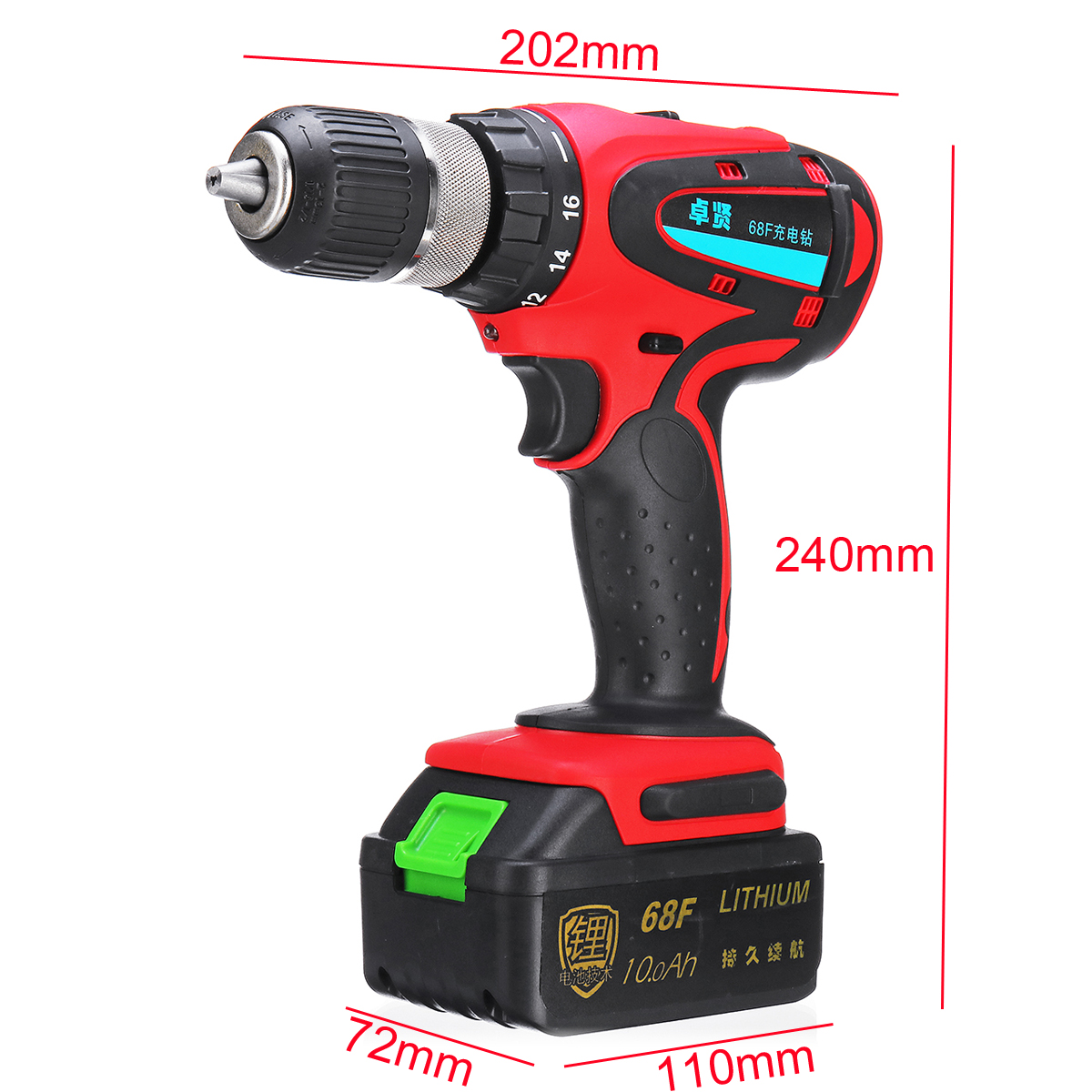 68V-10Ah-Cordless-Rechargeable-Electric-Drill-2-Speed-Heavy-Duty-Torque-Power-Drills-1403940-10