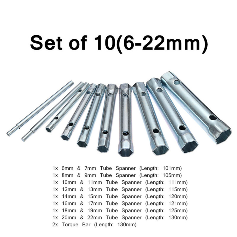 6Pcs-8-19mm10pcs-6-22mm-Metric-Tubular-Box-Wrench-Set-Tube-Bar-Spark-Plug-Spanner-1351497-9