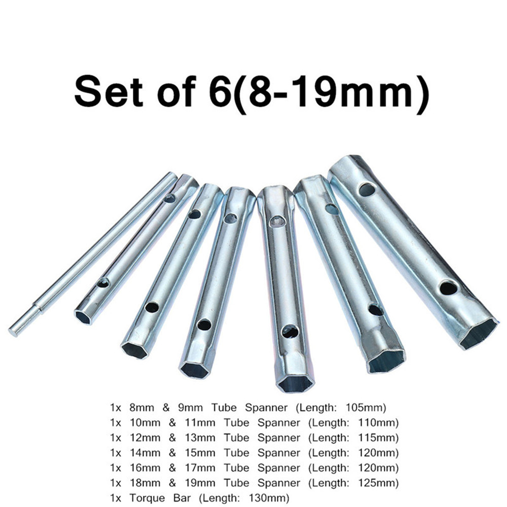 6Pcs-8-19mm10pcs-6-22mm-Metric-Tubular-Box-Wrench-Set-Tube-Bar-Spark-Plug-Spanner-1351497-10