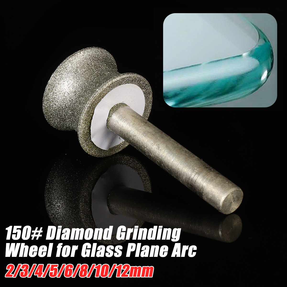 6mm-2-12mm-Shank-150-Diamond-Grinding-Wheel-for-Glass-Plane-Arc-Chamfering-1713504-2