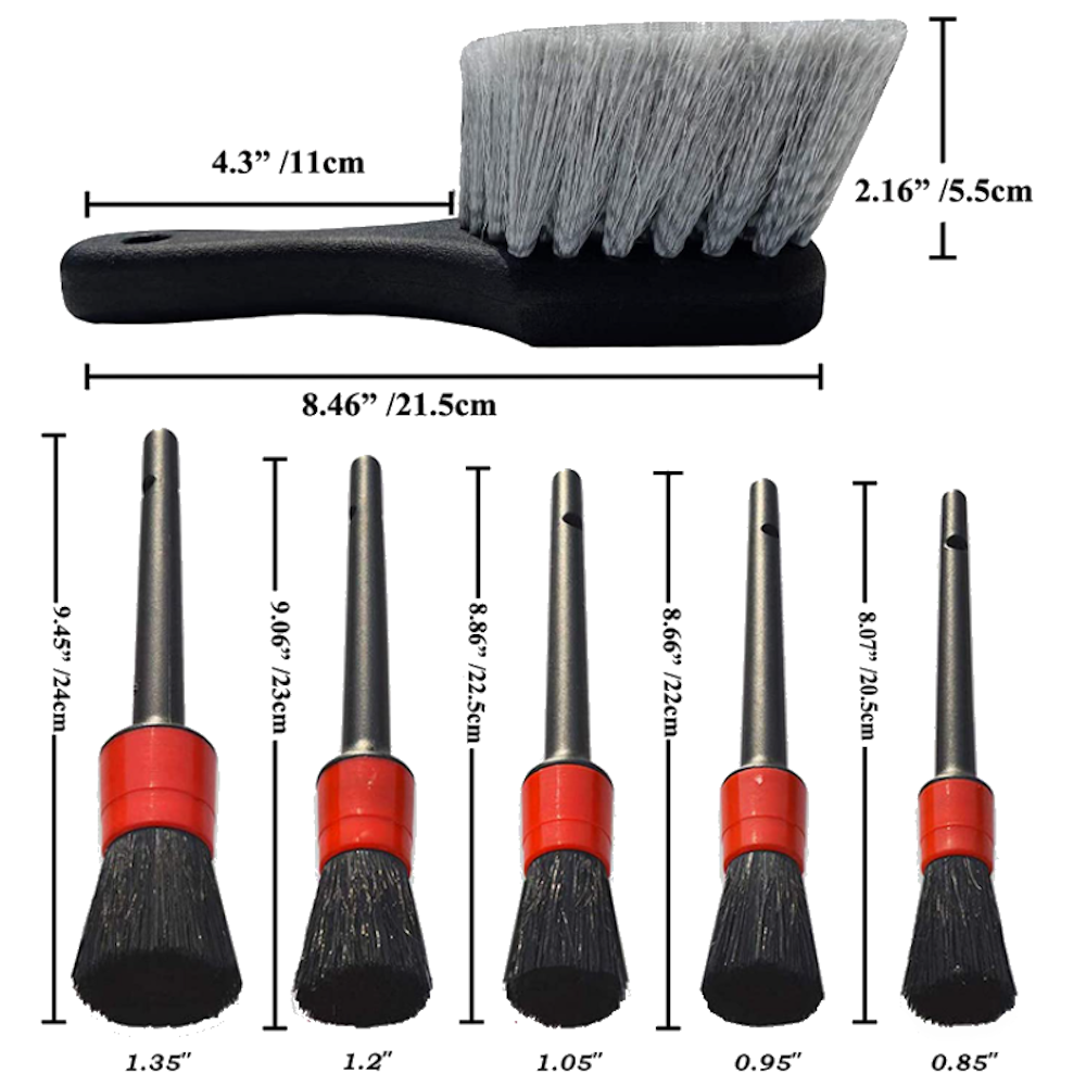 6pcs-Short-handled-Tire-Brush-Detail-Brush-Crevice-Cleaning-Brush-Bristle-Brush-Set-for-Car-Cleaning-1822395-1