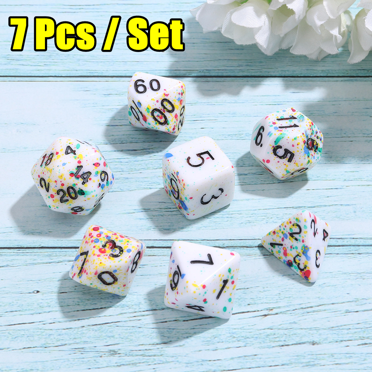 7Pcs-Acrylic-Polyhedral-Dice-Set-Colorful-Board-Game-Multisided-Dices-Gadget-1690588-1
