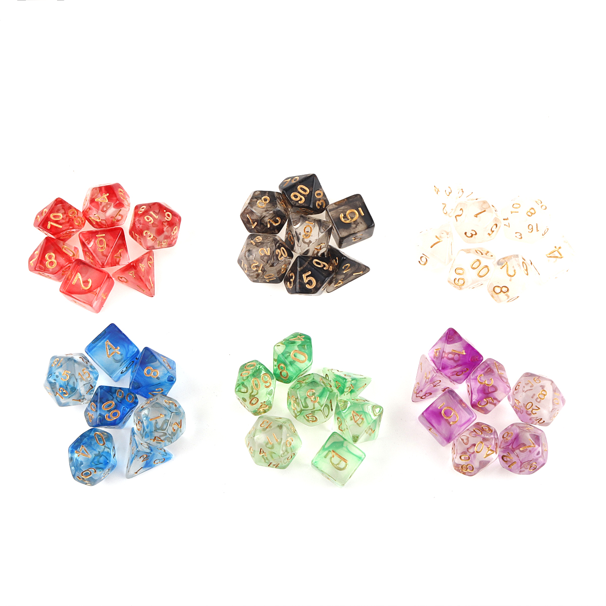 7Pcs-Transparent-Polyhedral-Dices-Multi-sided-Dice-1631909-3
