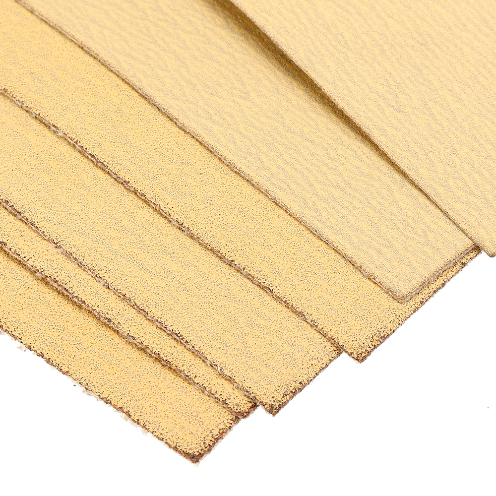 7pcs-154X100mm-Flocking-Yellow-Sandpaper-with-Sponge-Block-1782929-7