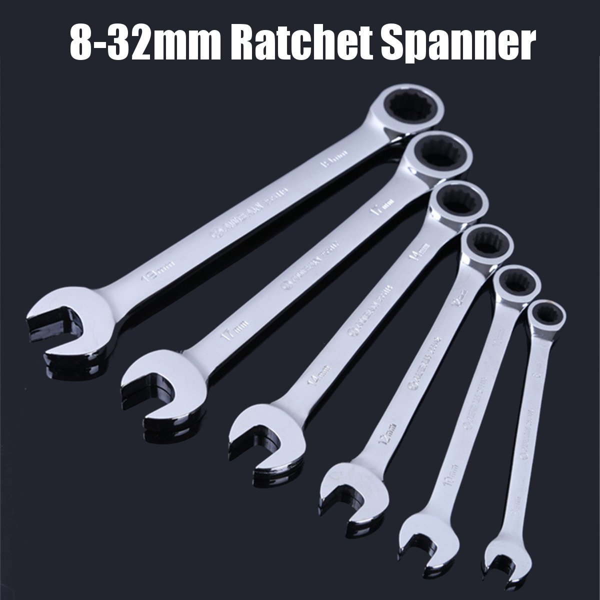 8-32mm-Steel-Silver-Metric-Spanner-Open-End-Wrench-Ratchet-Ring-Mechanic-Tool-1635187-1