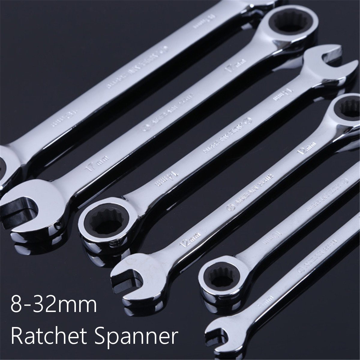 8-32mm-Steel-Silver-Metric-Spanner-Open-End-Wrench-Ratchet-Ring-Mechanic-Tool-1635187-2