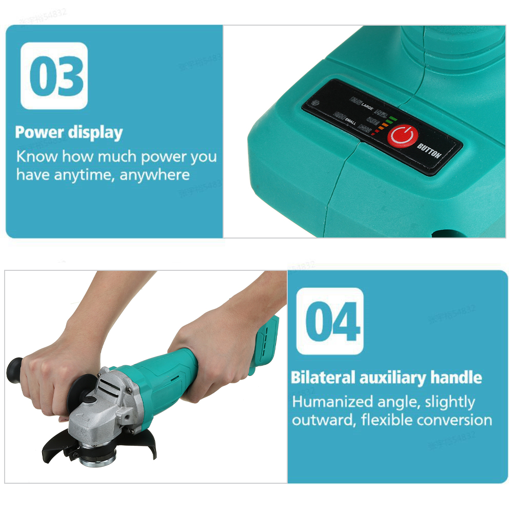 800W-125mm-Brushless-Cordless-Angle-Grinder-Polisher-Polishing-Machine-For-Makita-18V-Battery-1817721-8