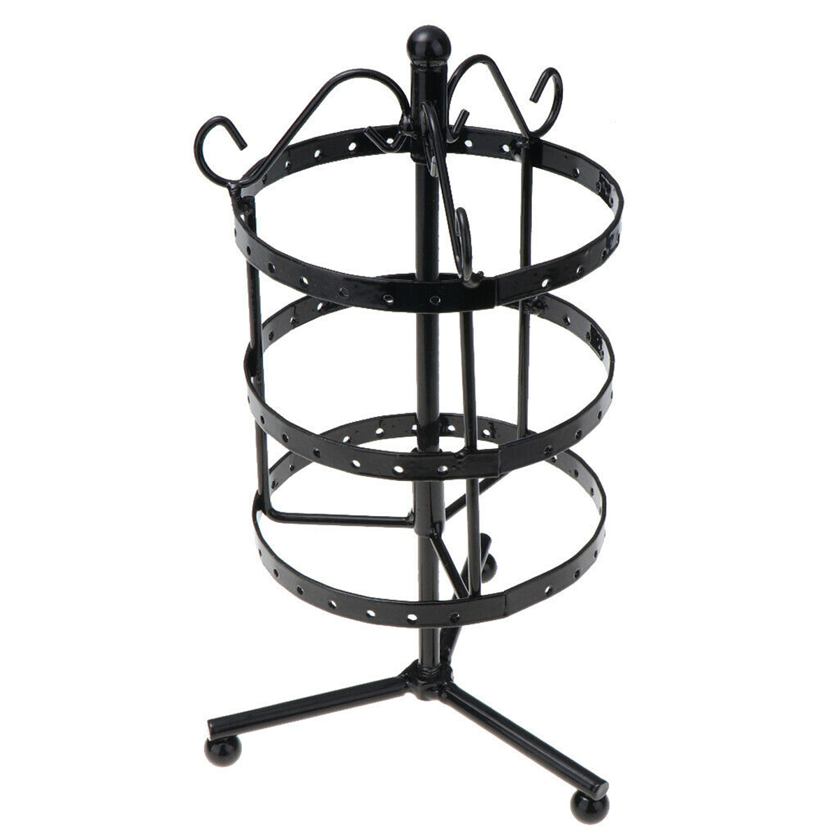 81-Holes-3-tiers-Rotating-Iron-Jewelry-Rack-Earrings-Rings-Display-Stand-Tools-Kit-1590310-1
