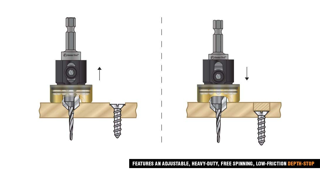 82-Degree-Carbide-Tipped-Woodworking-Countersink-Drill-Bits-with-Adjustable-Depth-Stop-No-Thrust-Bal-1927178-2