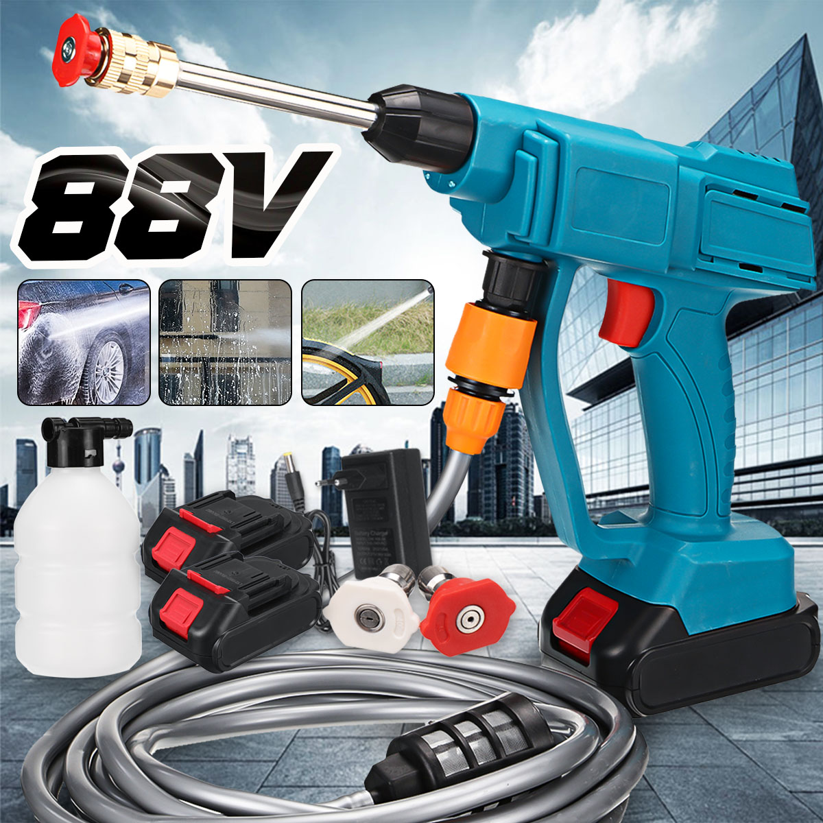 88VF-Cordless-High-Pressure-Washer-Car-Washing-Machine-Water-Cleaner-Spray-Guns-W-None12-Battery-For-1870219-2