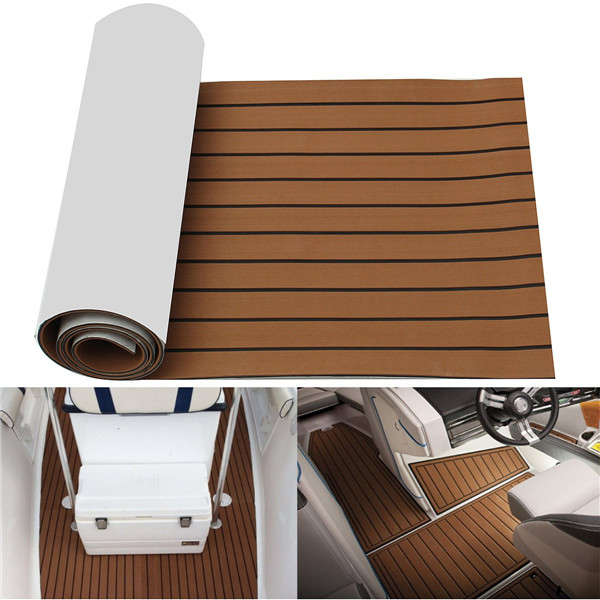 90x200cm90x230cm-EVA-Foam-6mm-Brown-Flooring-Faux-Teak-Boat-Decking-Sheet-Pad-1239657-8