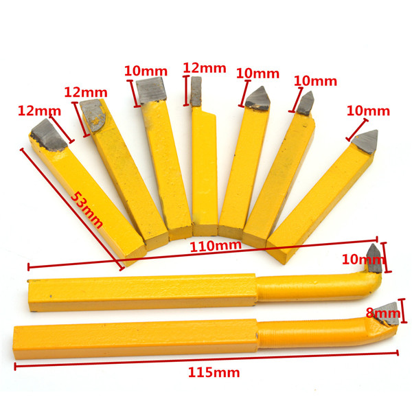 9pcs-8x8mm-YW1-Carbide-Lathe-Turning-Tool-Holder-Yellow-1182999-1