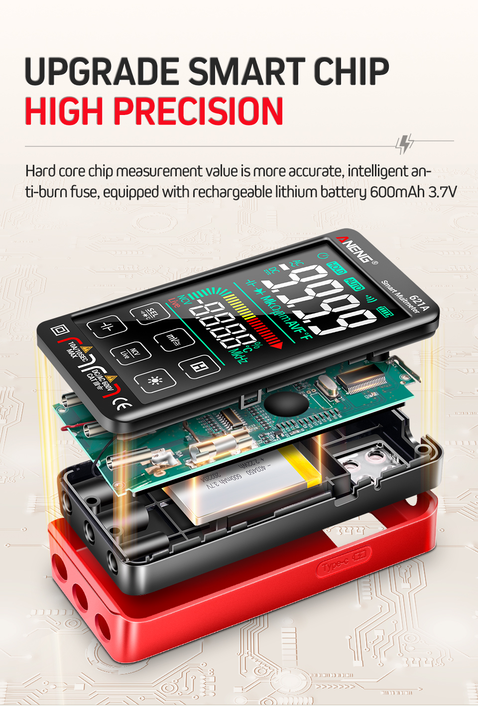 ANENG-621A-9999-Counts-Auto-Range-Full-screen-Touch-Smart-Digital-Multimeter-Rechargeable-DCAC-Volta-1934881-4