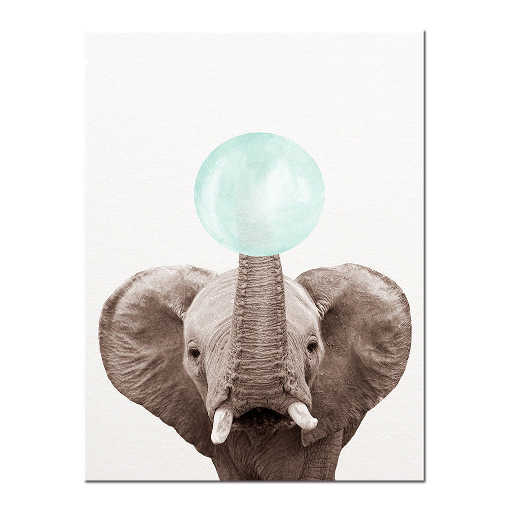 Animal-Canvas-Funny-Poster-Deer-Koala-Elephant-Baby-Art-Print-Kid-Bedroom-Decor-1739331-12