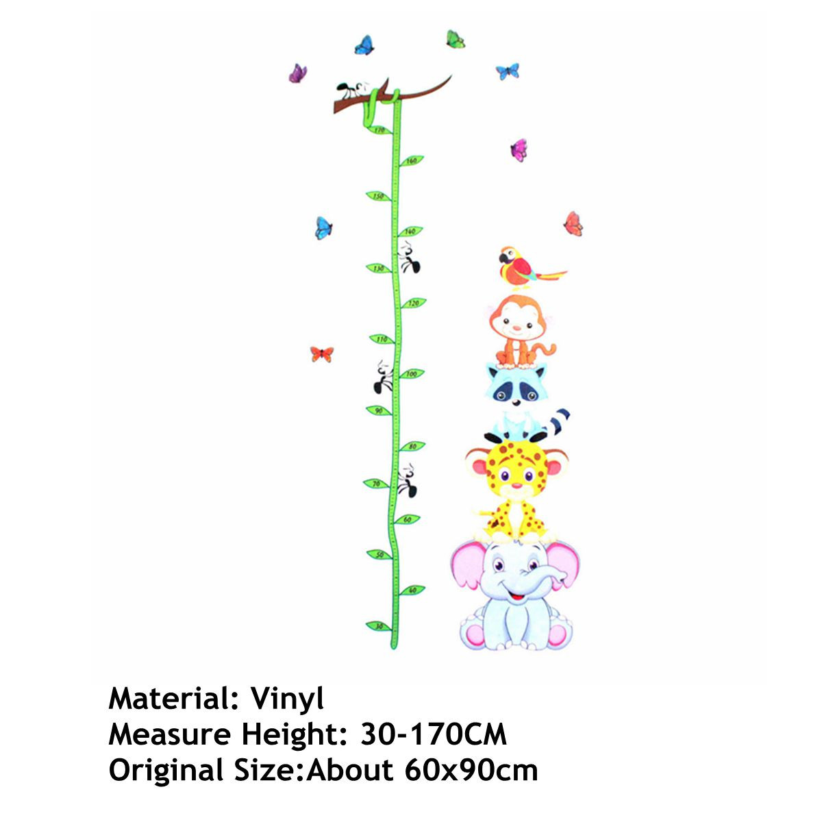 Animals-Height-Chart-Non-toxic-Removable-Wall-Stickers-Kids-Nursery-Elephant-Leopard-Sticker-Decor-1567408-2