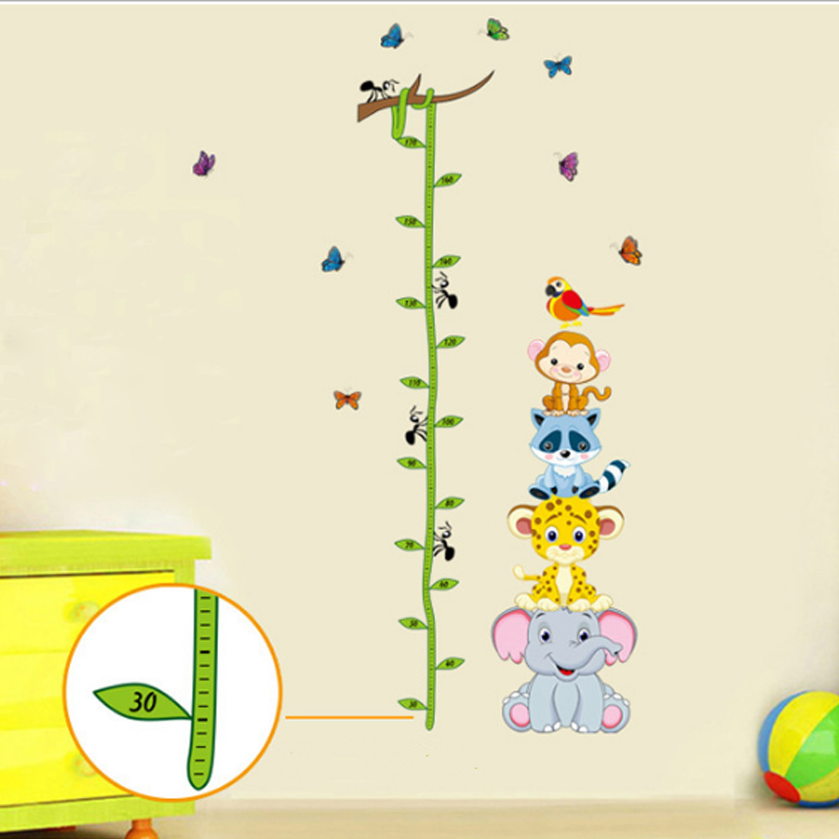Animals-Height-Chart-Non-toxic-Removable-Wall-Stickers-Kids-Nursery-Elephant-Leopard-Sticker-Decor-1567408-6