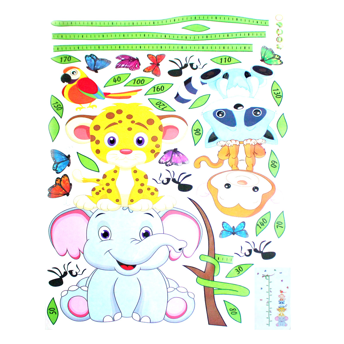Animals-Height-Chart-Non-toxic-Removable-Wall-Stickers-Kids-Nursery-Elephant-Leopard-Sticker-Decor-1567408-7