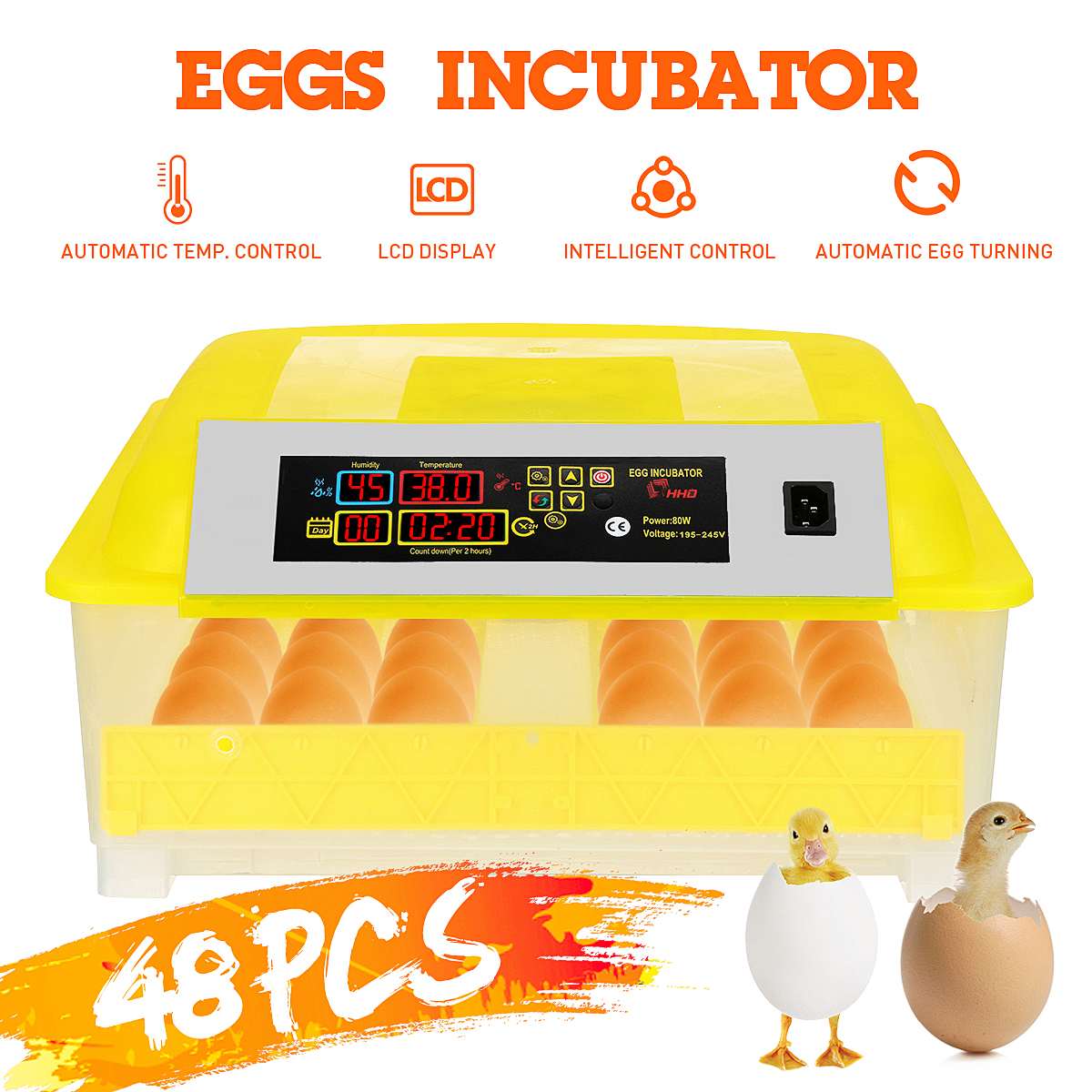 Automatic-48-Egg-Incubator-Home-LED-Candling-Chicken-Duck-Hatcher-Pigeon-Quail-1716325-1