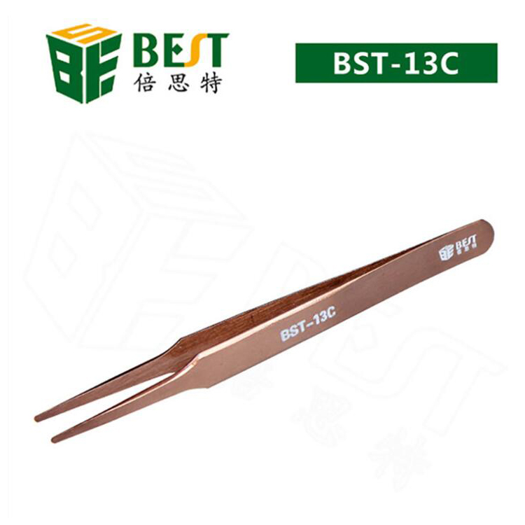 BEST-BST-13C-Anti-magnetic-Anti-acid-Stainless-Steel-Flat-head-Color-Coated-Tweezer-For-Mobile-Phone-1363156-1