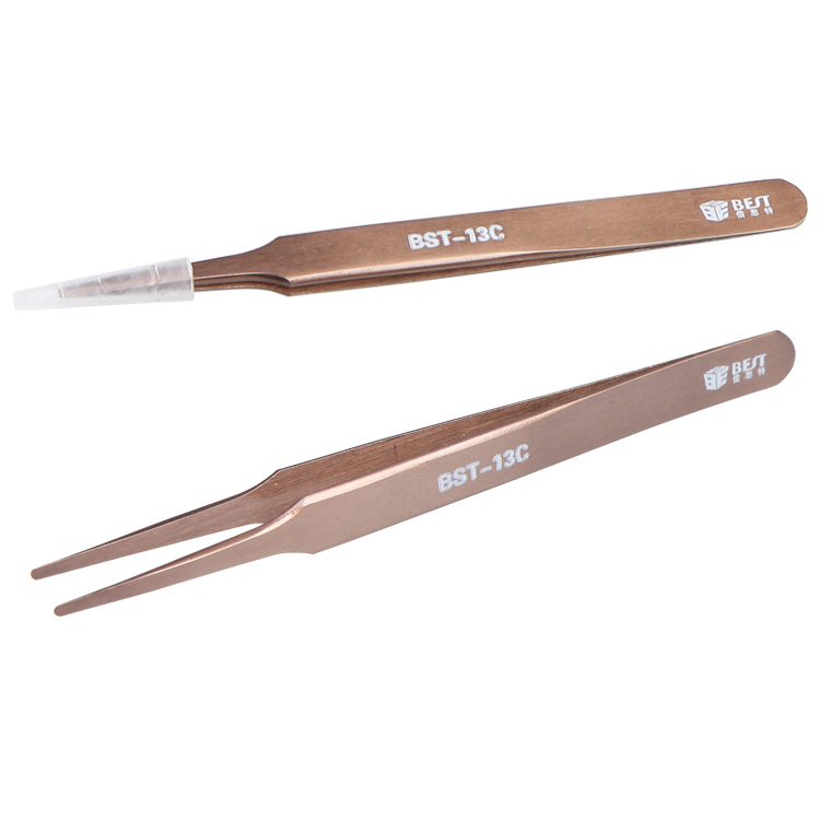BEST-BST-13C-Anti-magnetic-Anti-acid-Stainless-Steel-Flat-head-Color-Coated-Tweezer-For-Mobile-Phone-1363156-4