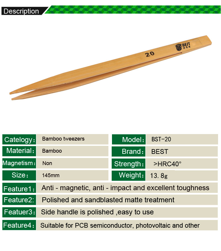 BEST-BST-20-Industrial-Non-tooth-Bamboo-Tweezers-Anti-loss-Tweezer-Anti-static-1363152-2