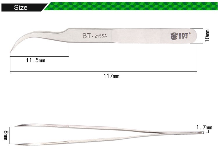 BEST-BST-215-SA-New-Stainless-Steel-Industrial-Anti-static-Tweezer-Watchmaker-Repair-Tools-1364535-2