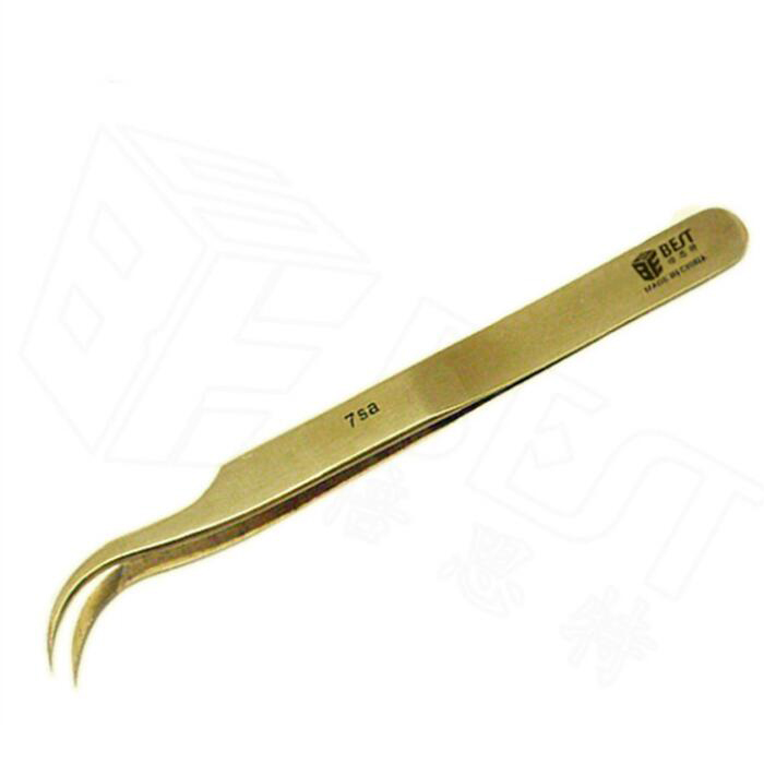 BEST-BST-7SA-Gold-plated-Non-embroidered-Steel-Tweezers-Wear-resistant-Tweezer-Clamp-1369261-2