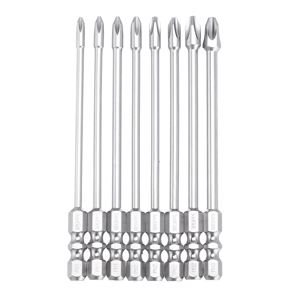 BROPPE-10Pcs-100mm-Length-Impact-Phillips-Screwdriver-Bit-High-Torque-Cross-Screwdriver-Bit-S2-Stron-1734388-9