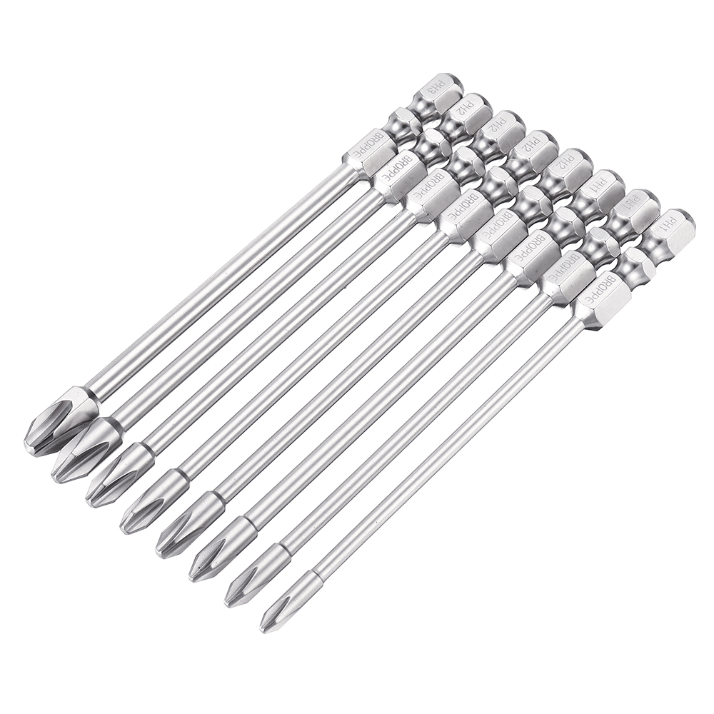 BROPPE-10Pcs-100mm-Length-Impact-Phillips-Screwdriver-Bit-High-Torque-Cross-Screwdriver-Bit-S2-Stron-1734388-10