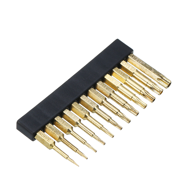 Broppe-12pcs-Gold-T5-T40-50mm-Magnetic-Torx-Screwdriver-Bits-14-Inch-Hex-Shank-1254688-4