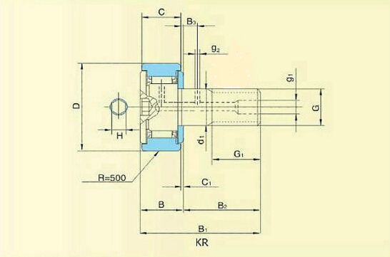 CF6KR16-M6x1-16mm-Cam-Follower-Bolt-type-Needle-Roller-Bearing-1053115-9