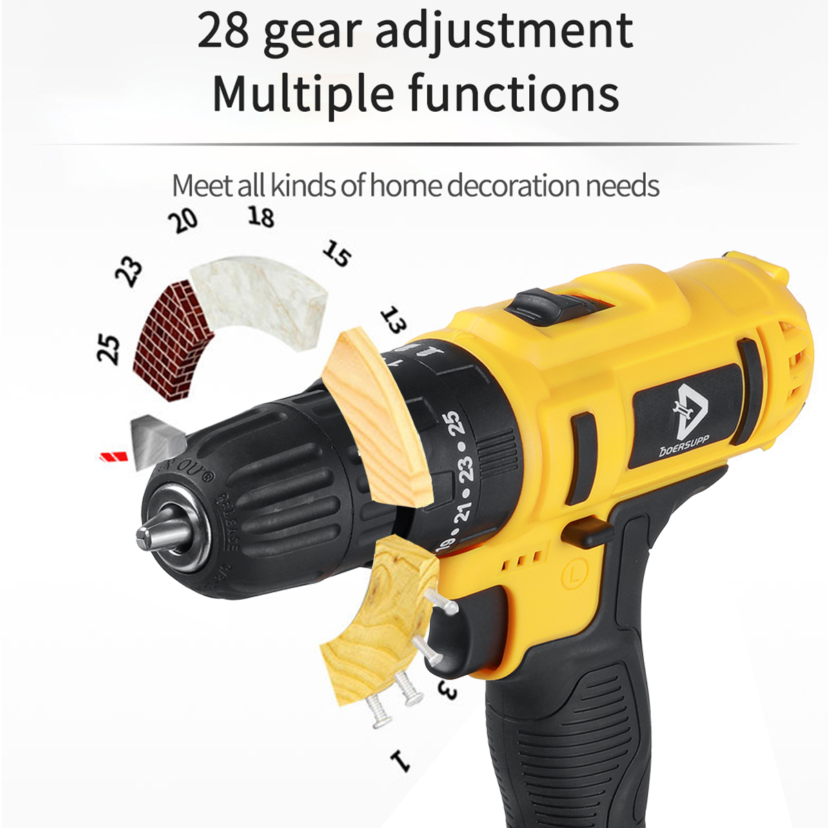 DOERSUPP-48VF-Impact-Drill-Cordless-Screwdriver-Drill-253-Torque-2-Speed-Drilling-Battery-Indicator--1891069-18