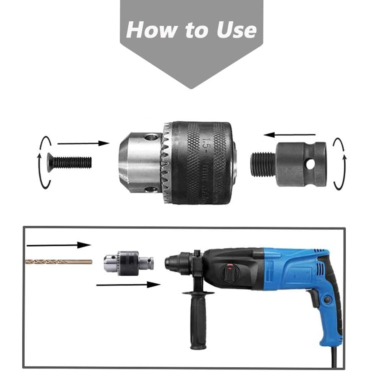 Drillpro-10mm-Drill-Chuck-Drill-Adapter-12-Inch-Changed-Impact-Wrench-Into-Eletric-Drill-1957538-2